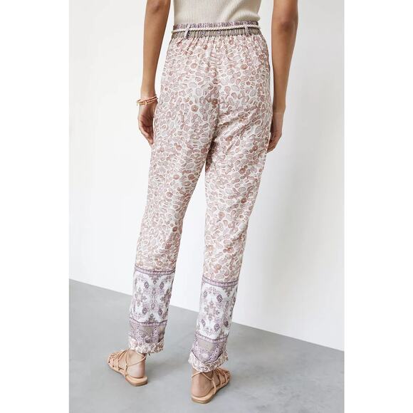 Anthropologie Ollari Tasseled Tapered Pants Paisley Mauve Women’s Size XS - Picture 13 of 13